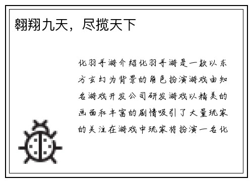 翱翔九天，尽揽天下